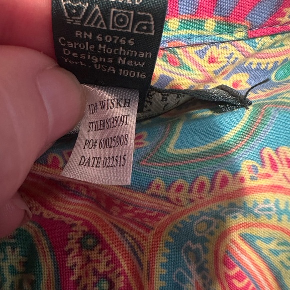 Ralph Lauren Vintage Multicolor Paisley Sleep Shirt Womens Size XL - Picture 11 of 15